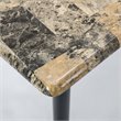 Boraam Gareth Faux Marble Top Breakfast Nook Dining Table in Black