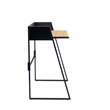 Boraam Wood Aero 2 Piece Writing Desk Set in Natural and Black Finish