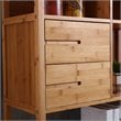 Boraam Selma Right Facing Bamboo Cabinet Bookcase in Natural Finish