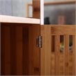 Boraam Selma Right Facing Bamboo Cabinet Bookcase in Natural Finish