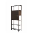 Boraam Selma Left Facing Bamboo Cabinet Bookcase in Cappuccino