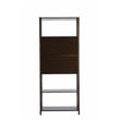 Boraam Selma Left Facing Bamboo Cabinet Bookcase in Cappuccino