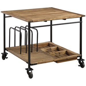 Boraam Wood Brookville Counter Height Dining Table in Natural Finish