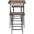 Boraam Wood Brookville 3 Piece Folding Bistro Set in Natural Finish