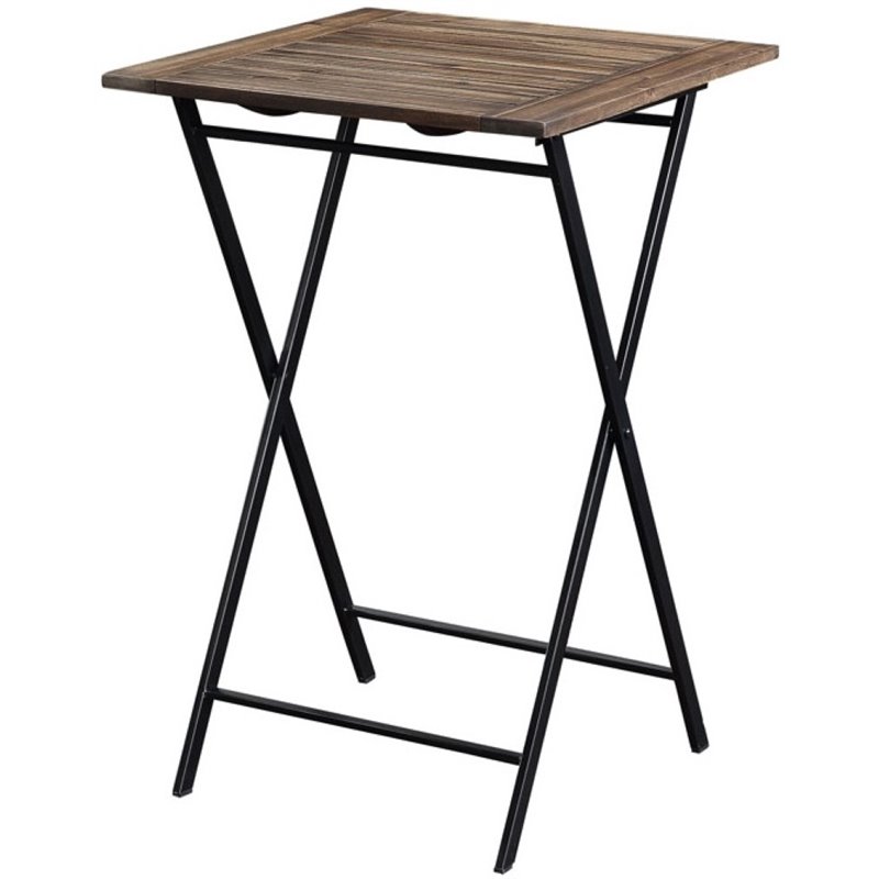 Boraam Wood Brookville 3 Piece Folding Bistro Set in Natural Finish