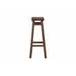 Boraam Wood Sonoma Saddle Barstool in Chestnut Wire-Brush Finish