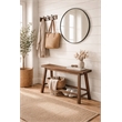 Boraam Wood Sonoma Backless Bench in Chestnut Wire-Brush Finish
