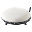 Boraam Steel Benton Adjustable Bar Stool in White and Gray Finish