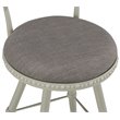 Boraam Steel Benton Adjustable Bar Stool in Gray and Beige Finish
