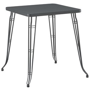 Boraam Gilbert Metal Pub Table in Gray Steel