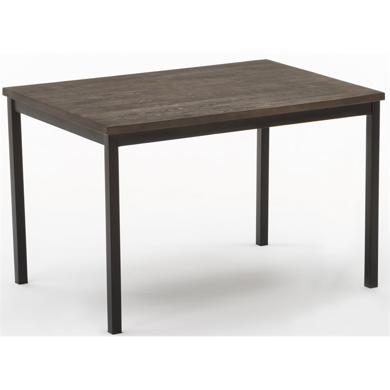 Boraam Americano Modern Wood Dining Table in Distressed Black Walnut