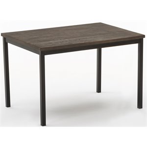 Boraam Americano Modern Wood Dining Table in Distressed Black Walnut