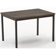 Boraam Americano Modern Wood Dining Table in Distressed Black Walnut