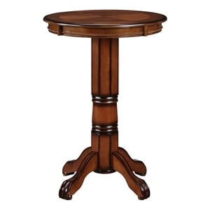 Boraam Wood Florence Pub Table in Brandy Brown Finish