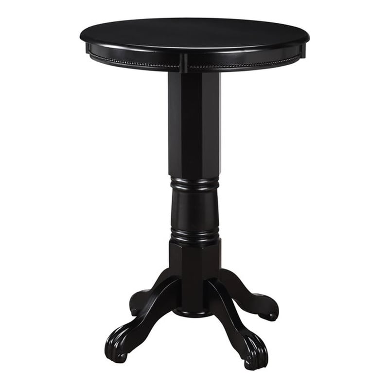 Boraam Wood Florence Pub Table in Black Finish