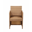 Boraam PVC Rattan Honeymoon 3pc Outdoor Dining Bistro Set in Gold Oak finish