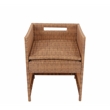 Boraam PVC Rattan Honeymoon 3pc Outdoor Dining Bistro Set in Gold Oak finish