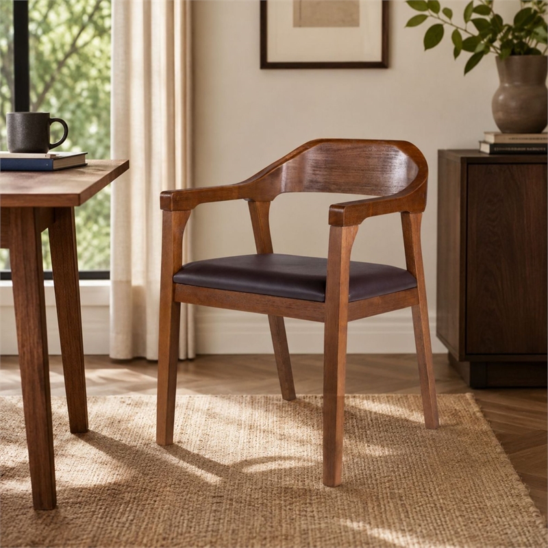Boraam Rasmus Dining Arm Chair Chestnut Wire-Brush