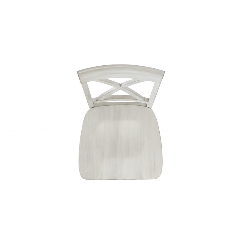 Boraam Wood Jamestown Dining Chairs Antique White Finish Set of 2