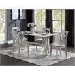 Boraam Wood Jamestown Dining Chairs Antique White Finish Set of 2