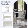 Boraam Wood Jamestown Dining Chairs Antique White Finish Set of 2