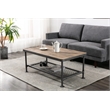 Boraam Wood Newport Coffee Table Natural and Gray Finish