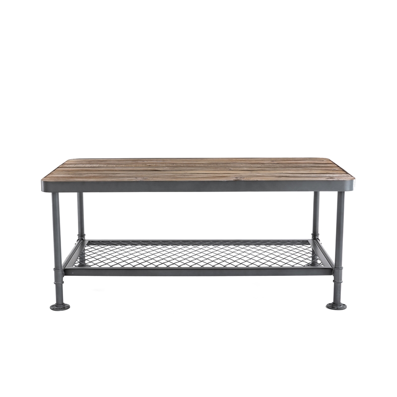 Boraam Wood Newport Coffee Table Natural and Gray Finish