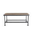 Boraam Wood Newport Coffee Table Natural and Gray Finish