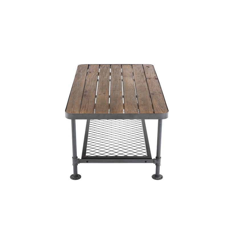 Boraam Wood Newport Coffee Table Natural and Gray Finish