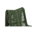Boraam Metal Lorenzo Rope Outdoor Patio Chairs in Olive Green (Set of 2)