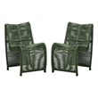 Boraam Metal Lorenzo Rope Outdoor Patio Chairs in Olive Green (Set of 2)