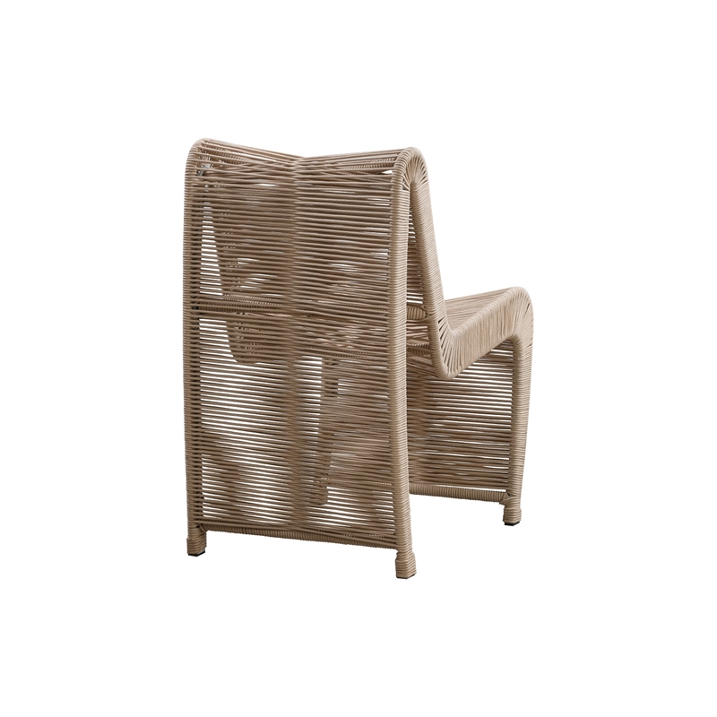 Boraam Iron Lorenzo Rope Outdoor Patio Chairs in Tan (Set of 2)