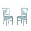 Boraam Wood Colorado Dining Chairs Set of 2 - Aspen Valley Blue Finish