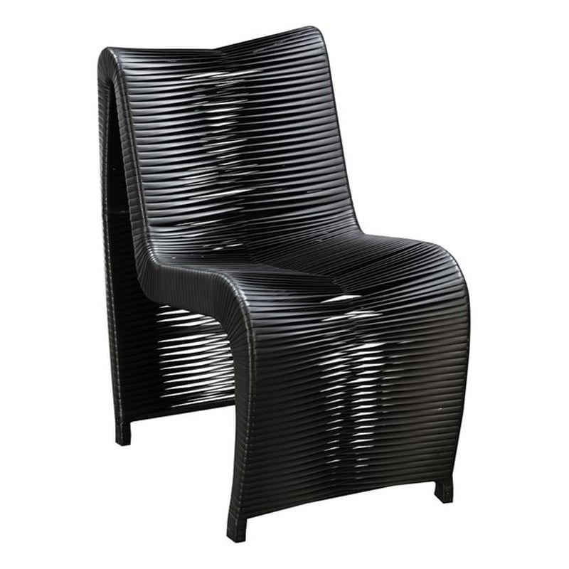 Boraam Iron Loreins Outdoor Patio Chairs in Black (Set of 2)