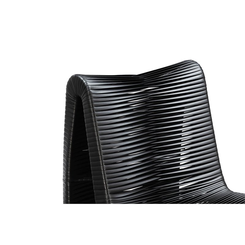Boraam Iron Loreins Outdoor Patio Chairs in Black (Set of 2)