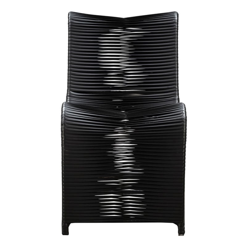 Boraam Iron Loreins Outdoor Patio Chairs in Black (Set of 2)