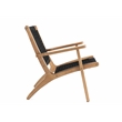 Boraam Wood Harrison Woven Rope Accent Chair - Black/Natural Finish