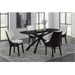 Boraam Wood Orleans Swivel High Back Dining Chairs Matte Black finish- Set of 2