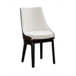 Boraam Wood Orleans Swivel High Back Dining Chairs Matte Black finish- Set of 2
