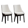 Boraam Wood Orleans Swivel High Back Dining Chairs Matte Black finish- Set of 2