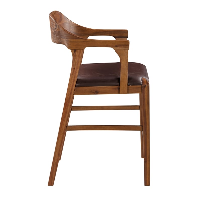 Boraam Rasmus Wood Counter Stool - Chestnut Wire-Brush Finish