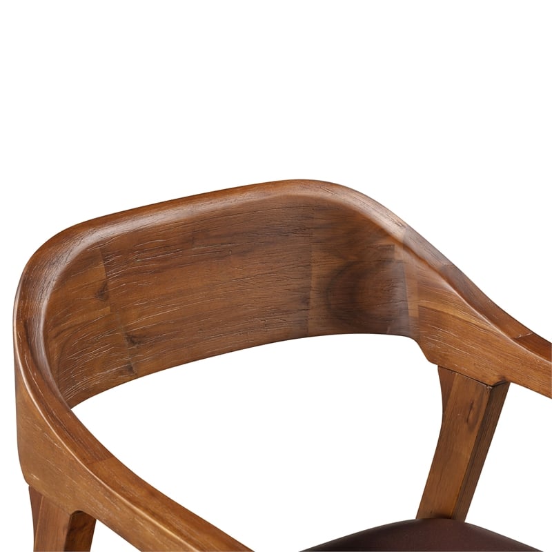 Boraam Rasmus Wood Counter Stool - Chestnut Wire-Brush Finish