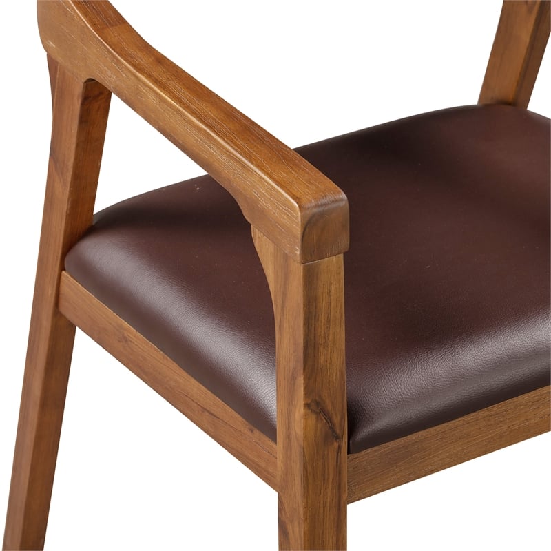 Boraam Rasmus Wood Counter Stool - Chestnut Wire-Brush Finish