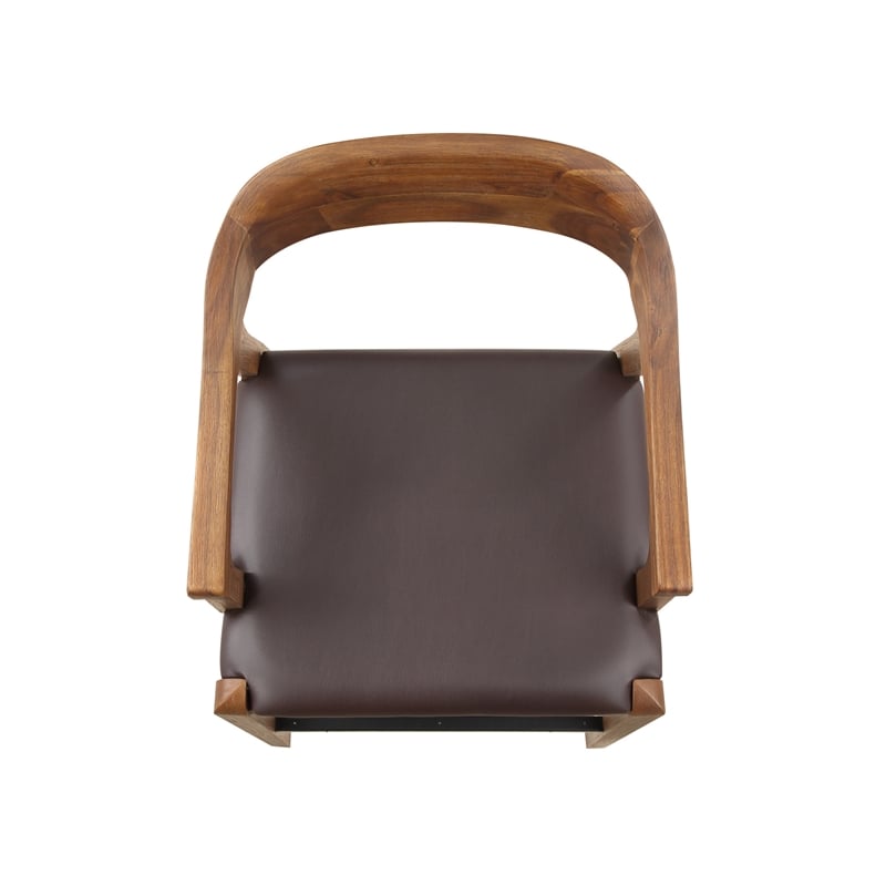 Boraam Rasmus Wood Counter Stool - Chestnut Wire-Brush Finish