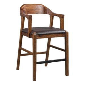 Boraam Rasmus Wood Counter Stool - Chestnut Wire-Brush Finish