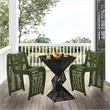 Boraam Lorenzo Rope and Metal Counter Stool in Olive Green Set of 2