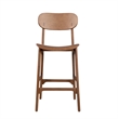 Boraam Wood Solvang Bar Height Stool in Brown Ale Finish