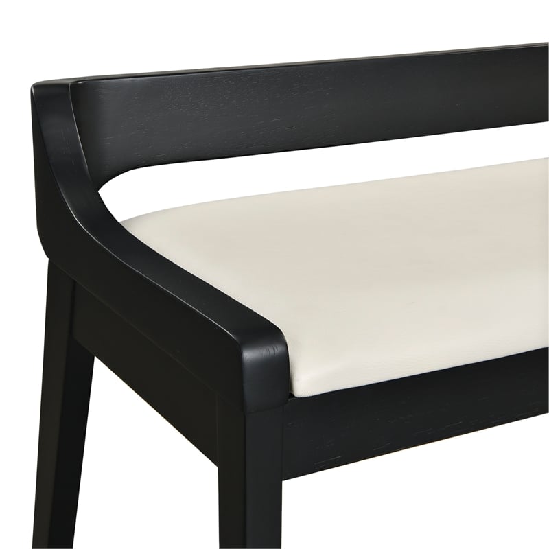 Boraam Rasmus Wood Dining Bench - Cream/Black