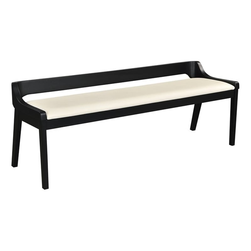 Boraam Rasmus Wood Dining Bench - Cream/Black