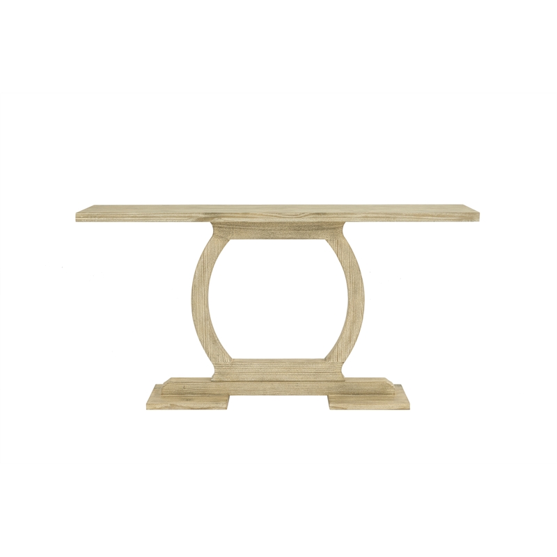 Boraam Zen Rectangular Pine Wood Console Table - Barnwood Sandblast